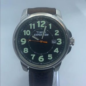 Timex Expedition Mens Watch w/ brown leather strap